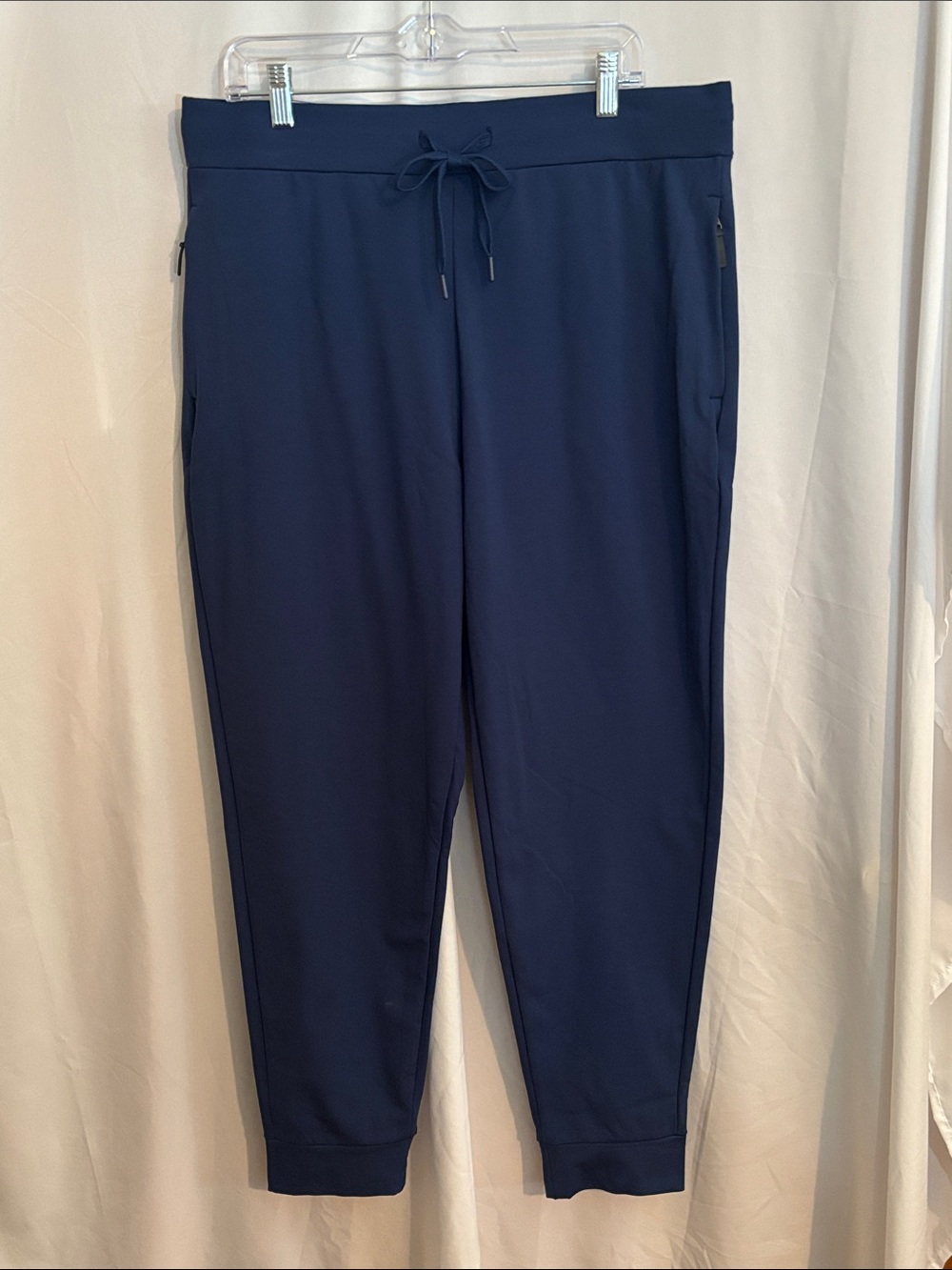 Men’s 32 Degrees Heat Navy Joggers with Zip Pockets Size L